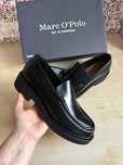 Marc O 'Polo czarne loafersy damskie,oksfordki skórzane r.40