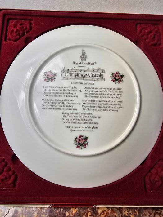 Royal Doulton Świąteczny talerz kolekcjonerski Chrismas 1986 Porcelana