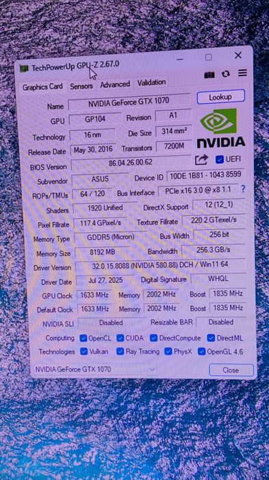 Ryzen Pro GTX 1070