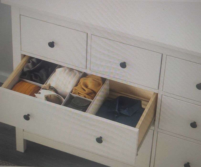 HEMNES - Cómoda c/8 gavetas, velatura branca, 160x96 cm
