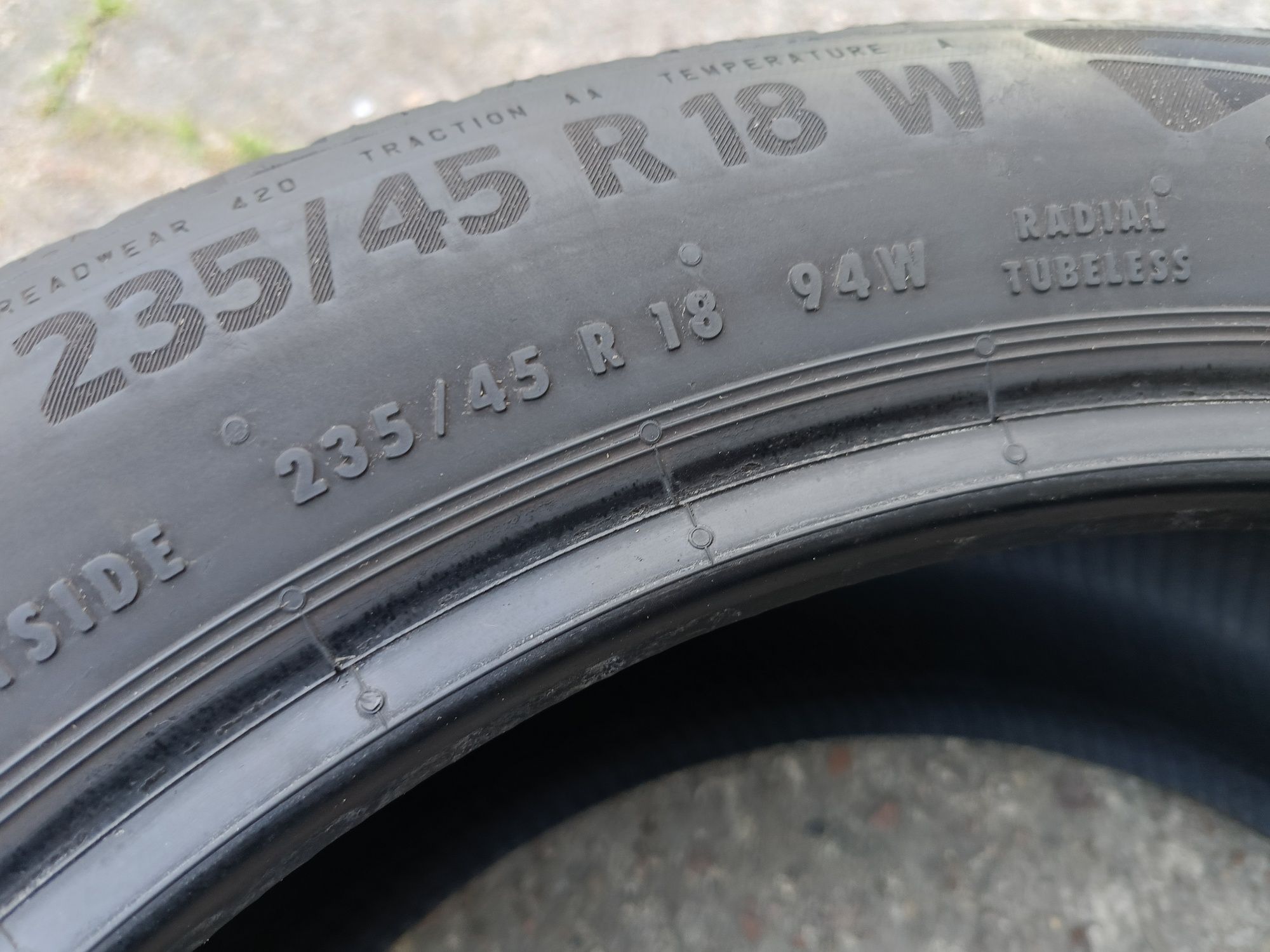 1szt Continental EcoContact6 235/45/18 94W 6mm 2023rok