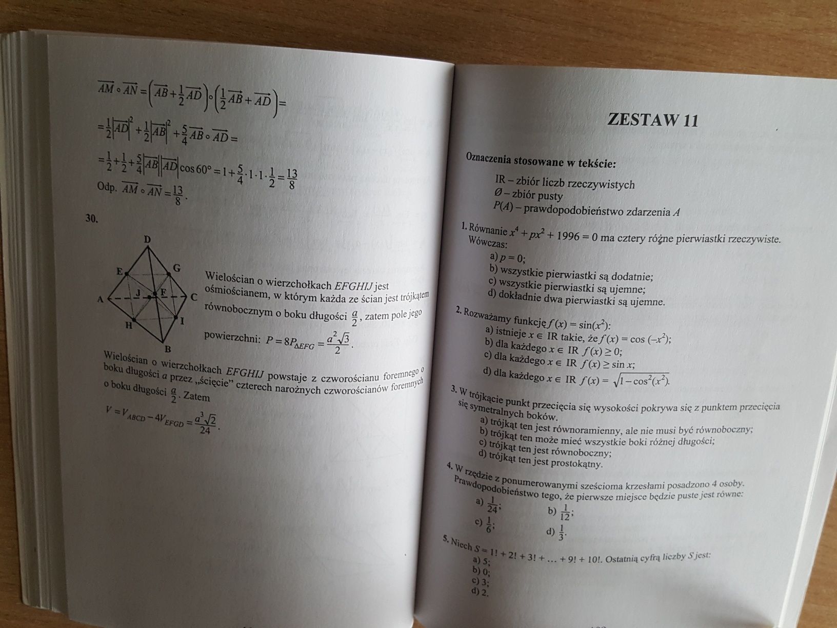 MATEMATYKA testy egzaminacyjne, egzamin wstępny, zestawy testów