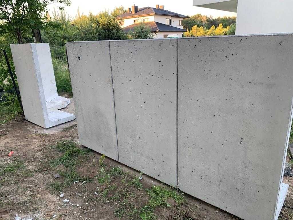 Ogrodzenie betonowe mur oporowy elka L