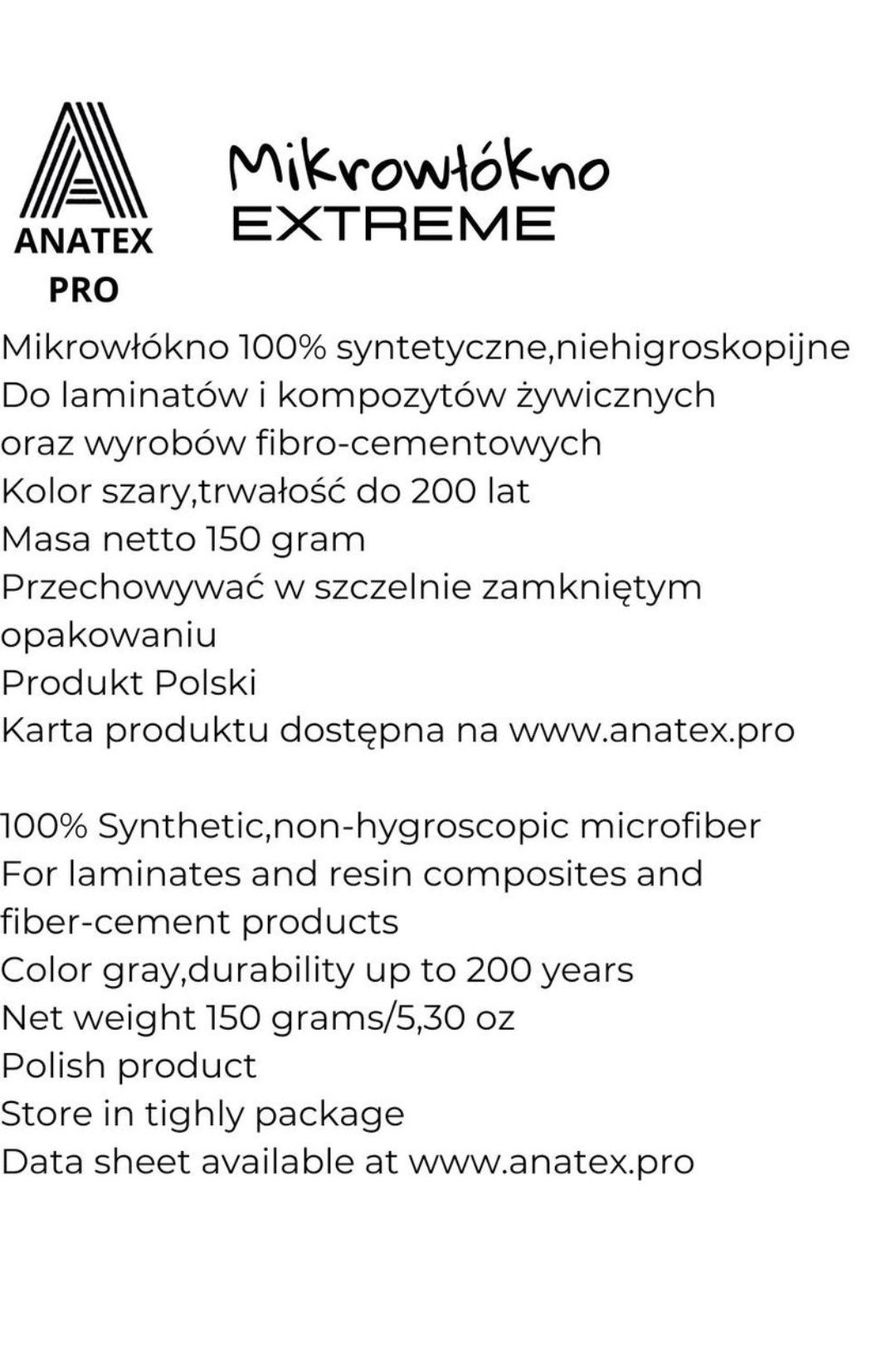 Wypełniacz żywic epoksydowych Mikrowłókno Extreme