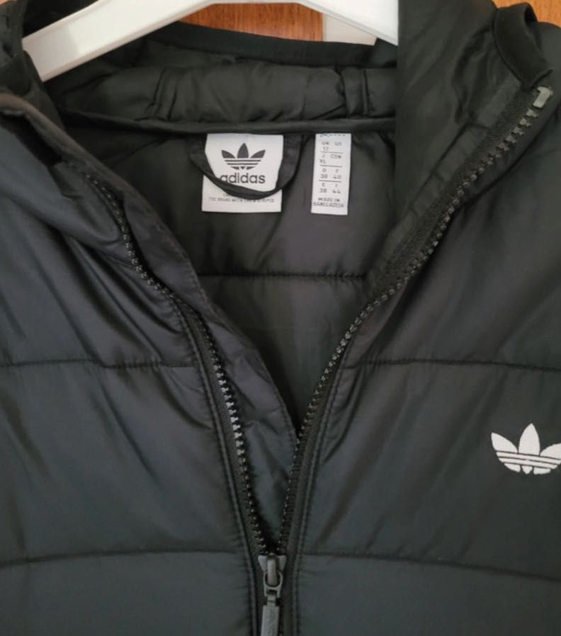 Płaszcz długa kurtka Adidas, Hooded Premium Long, 38 40
