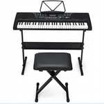 Pianino cyfrowe, keyboard z 61 klawiszami, statyw,siedzisko , zestaw