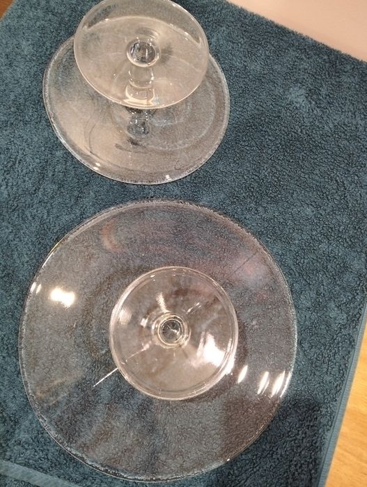 Patera szklana patery 2 sztuki