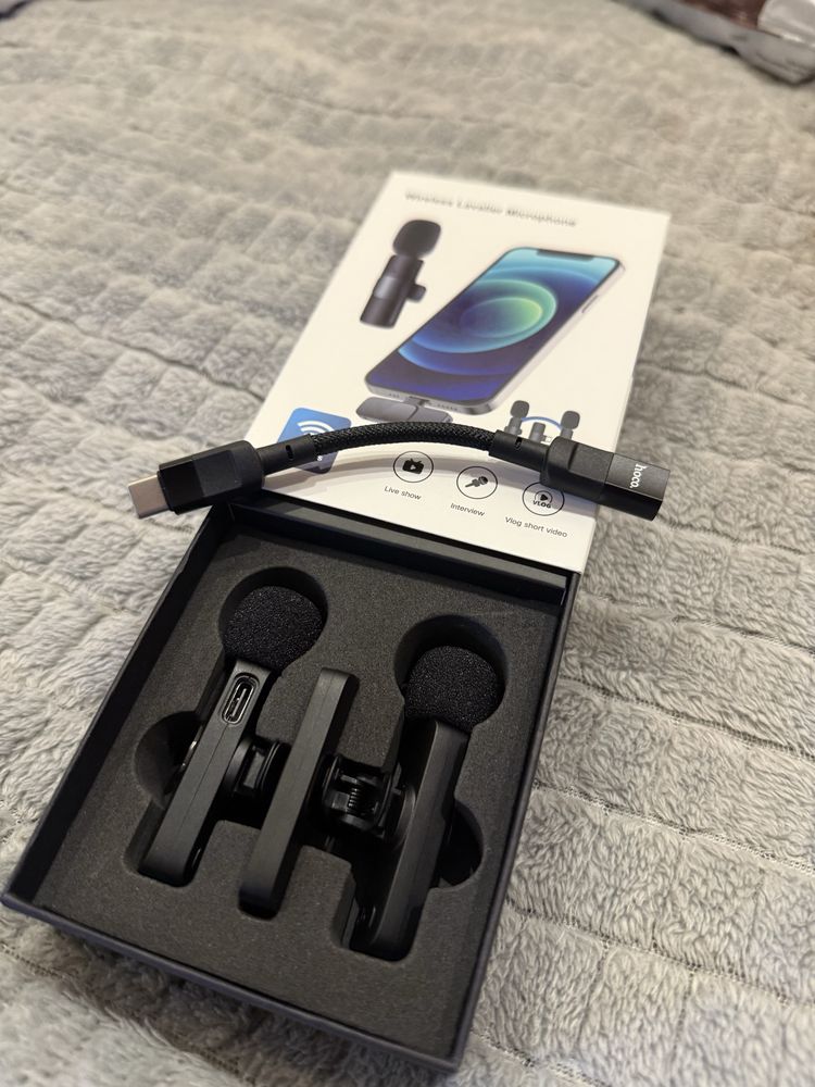 Бездротовий петличний мікрофон для iPhone 5–14 (Lightning),
