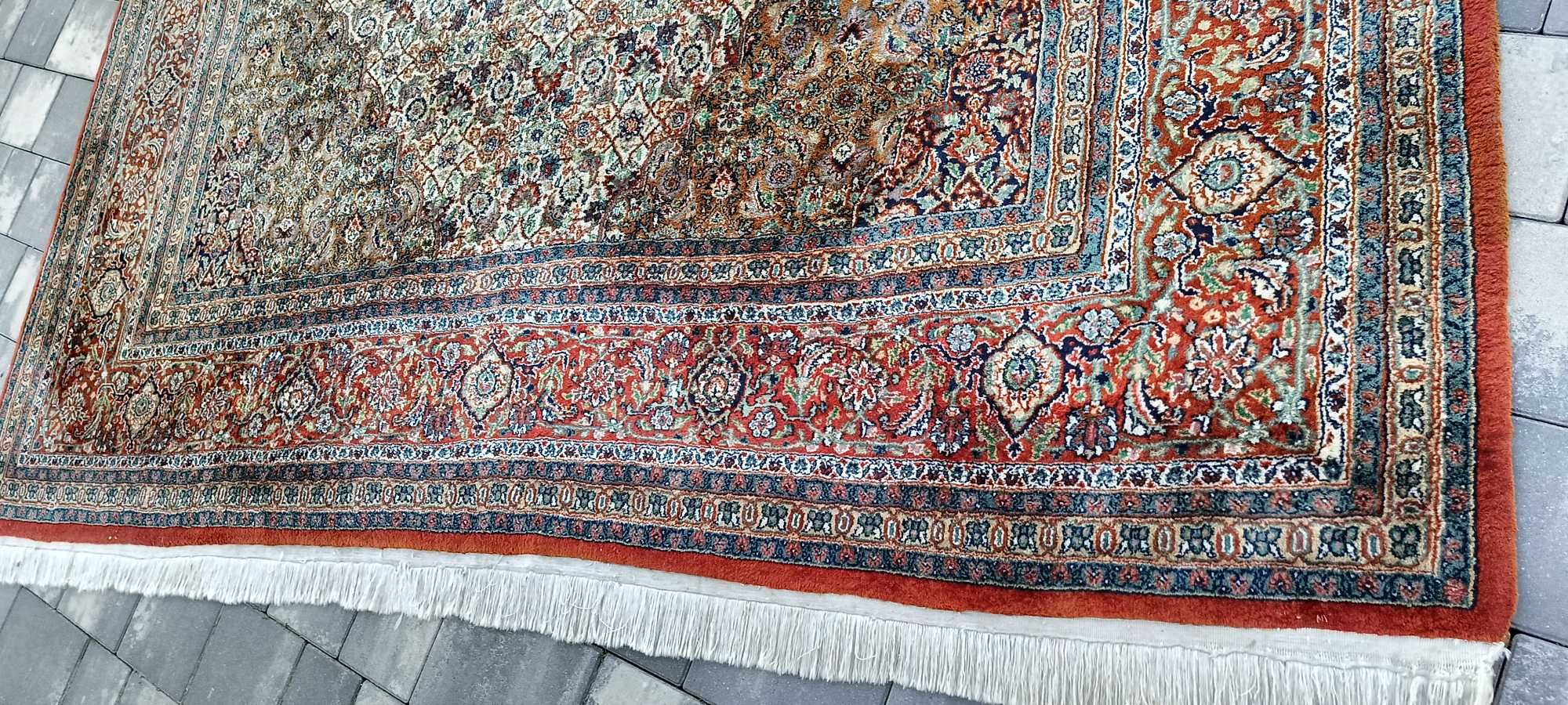 Dywan wełniany perski tkany ręcznie 362 x 256 cm wełna