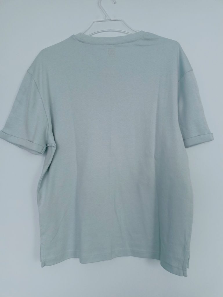 T-shirt męski z kieszonką błękitny rozmiar S