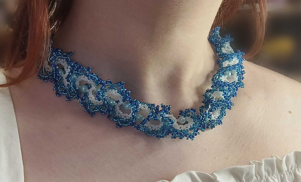 Унікальне намисто з бісеру, ручна робота
