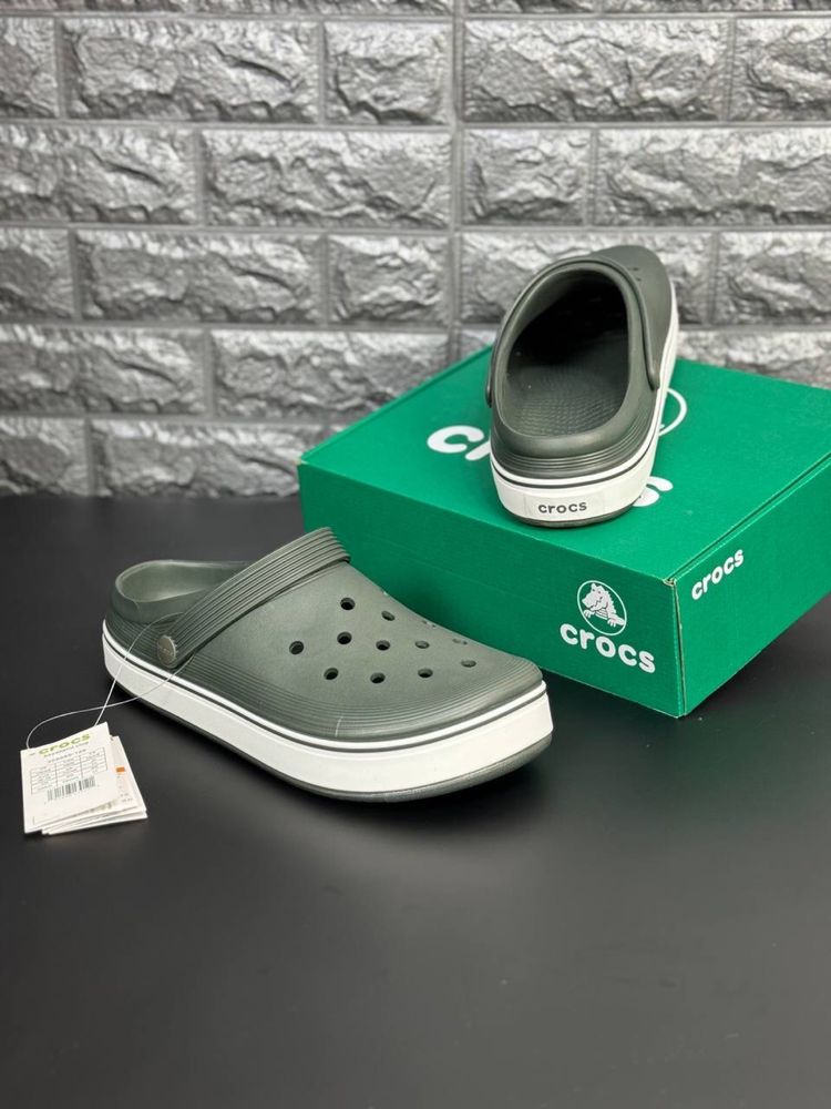 Сабо мужские Crocs Шлепанцы кроксы шлепки хаки пляжные Новинка! 2024