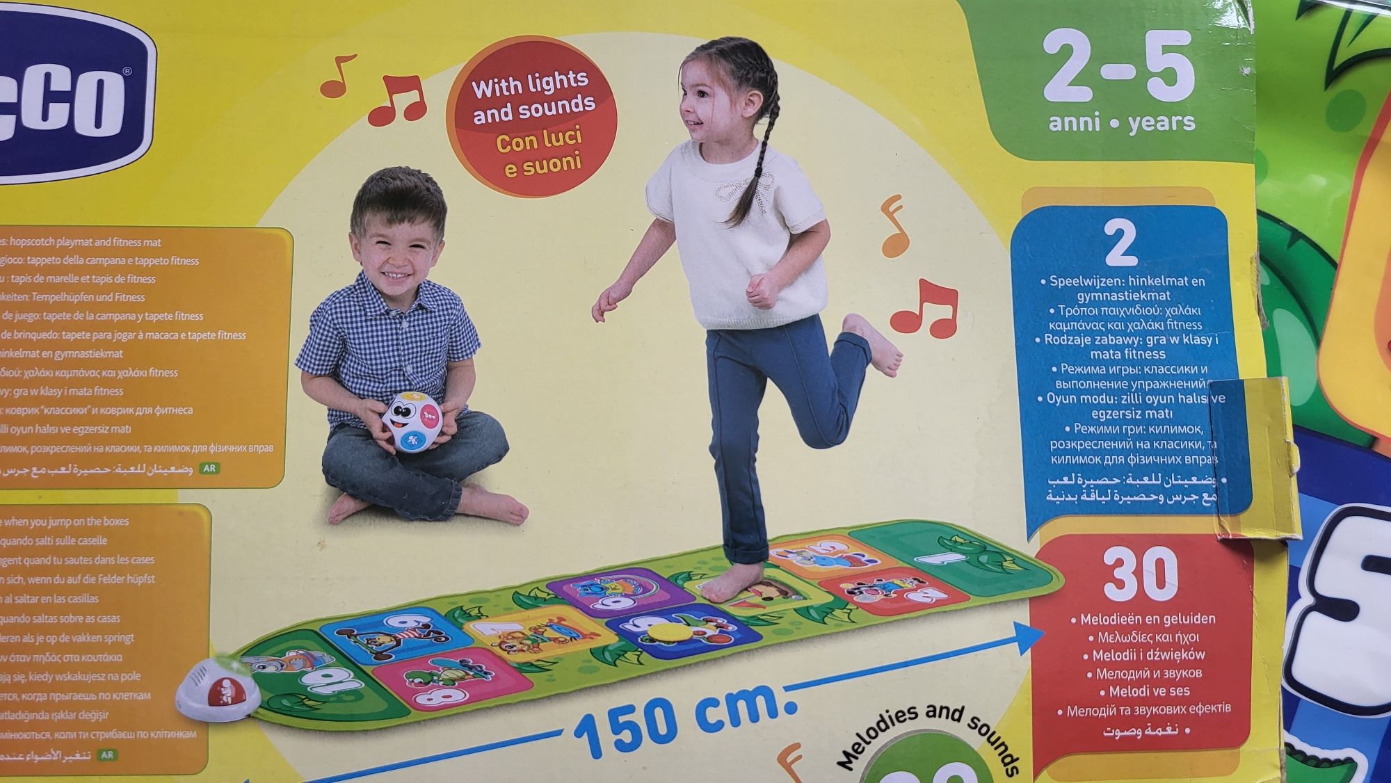 Mata do skakania melodie dźwięki gra w klasy Chicco 2-5 lat świeci
