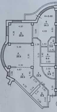 3-комн. квартира 145 м.кв. ЖК Кукуруза пр.Шевченко Парк Победы