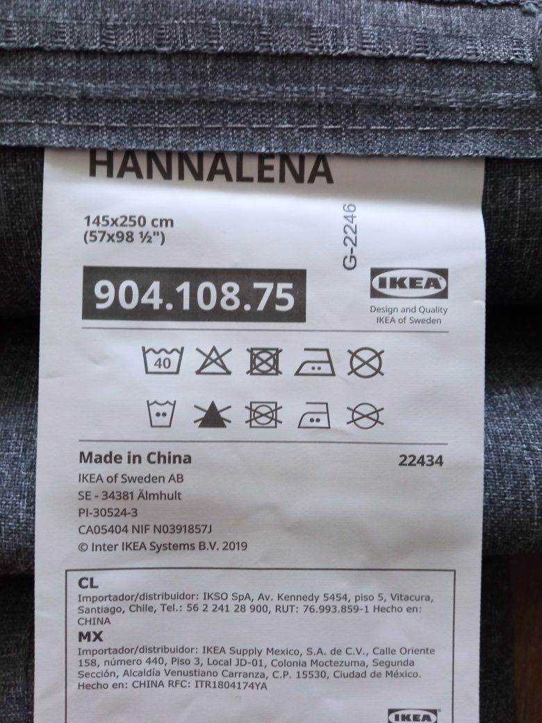 Zasłony IKEA Hannalena 145x250 2 sztuki nowe