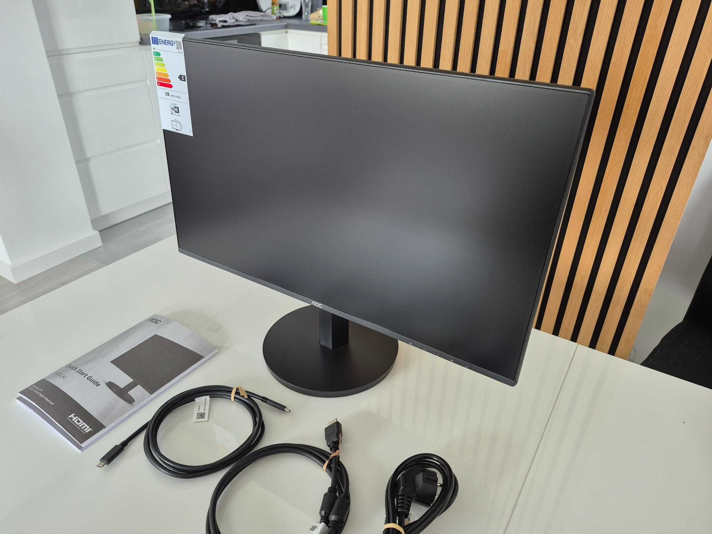 Sprzedam nowy monitor 24" AOC 24B3CA2 USB-C Dok Samsung Dex Głośniki