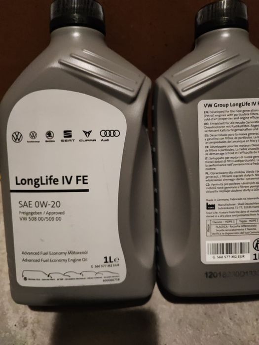 Oryginalny olej Volkswagen/Skoda LongLife 4FE 0W-20