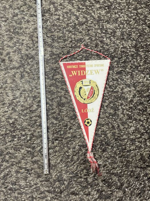 PRL Proporczyk klubowy RTS Widzew Łódź zabytkowy piłkarski kolekcjoner
