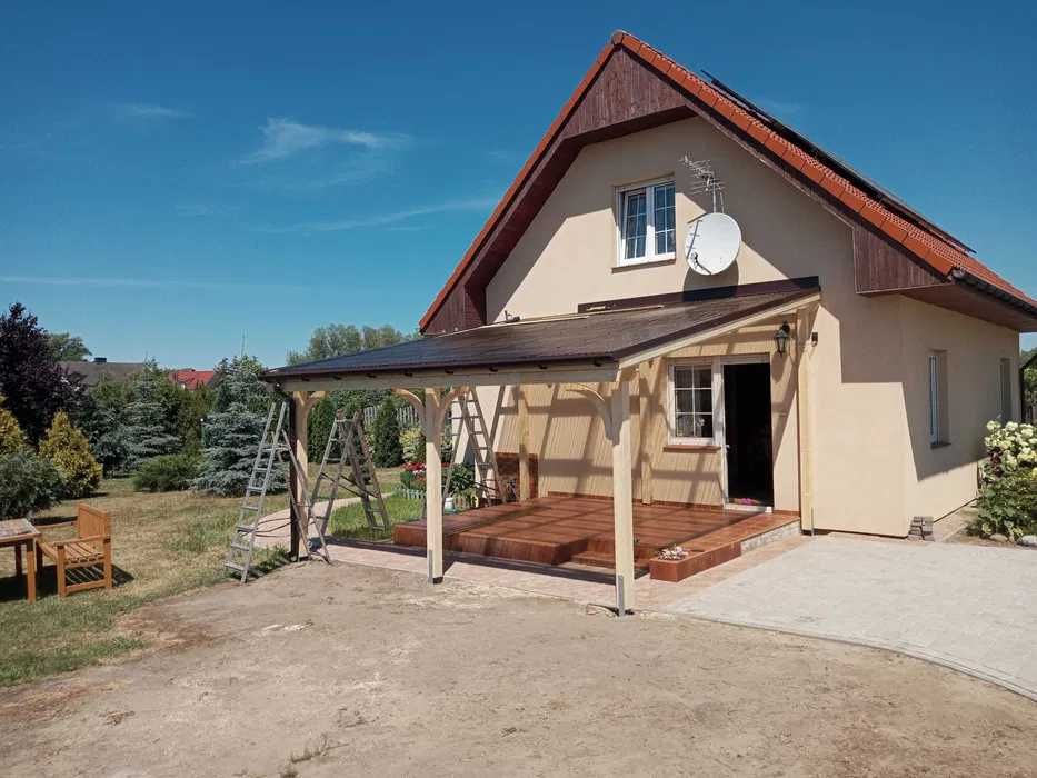 Wiata zadaszenie taras konstrukcja drewniana na wymiar Carport