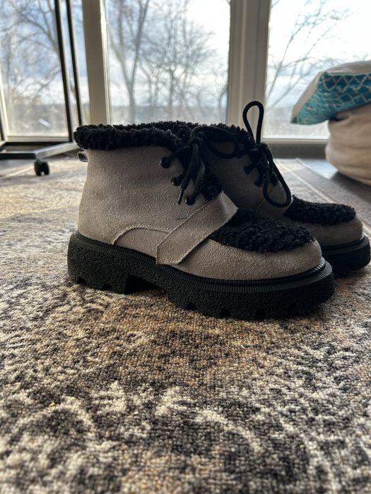 Зимові ботінки натуральна замша