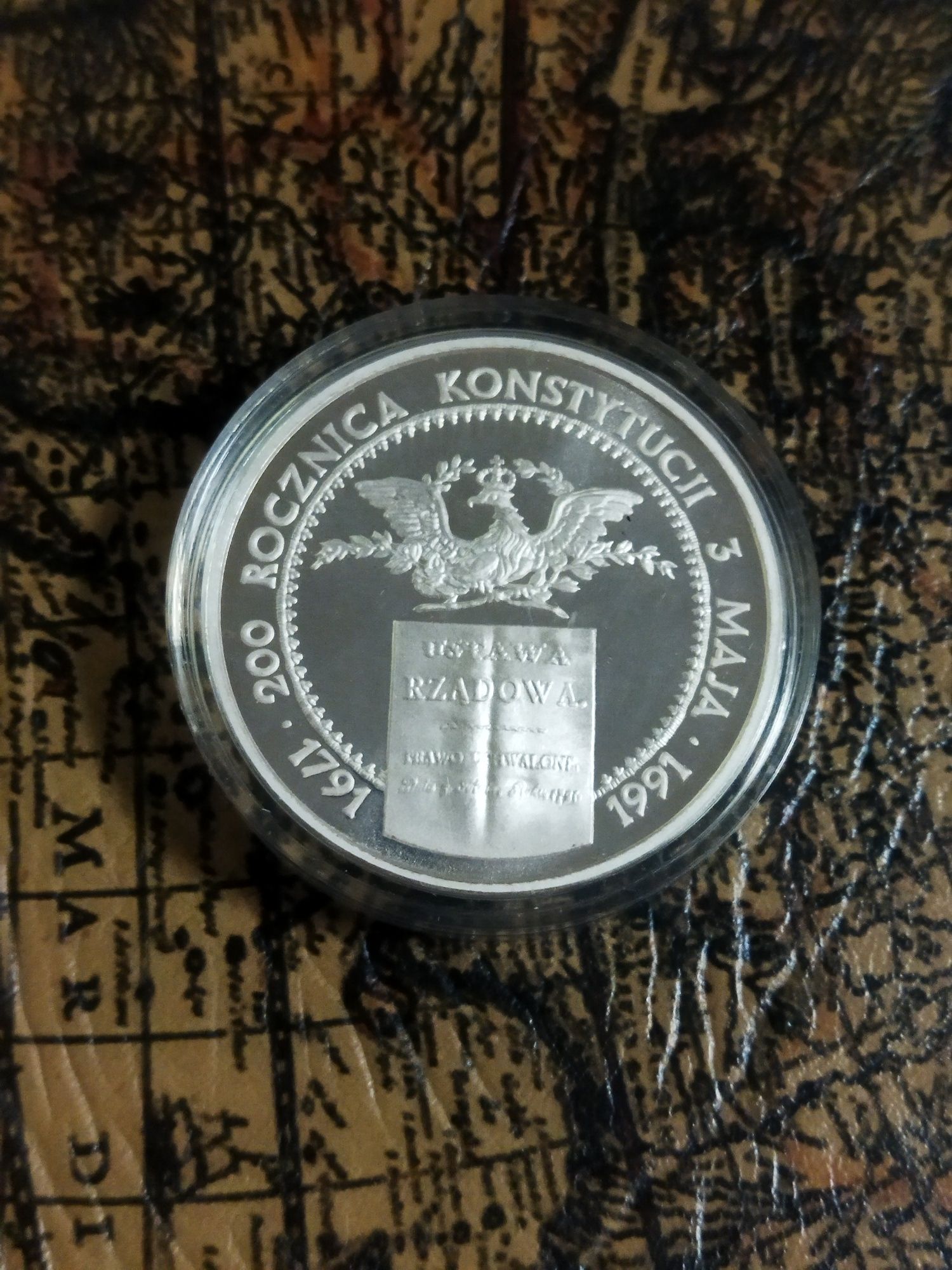 Srebrna moneta 200 000 zł, 200 rocznica Konstytucji 3 maja, 1991