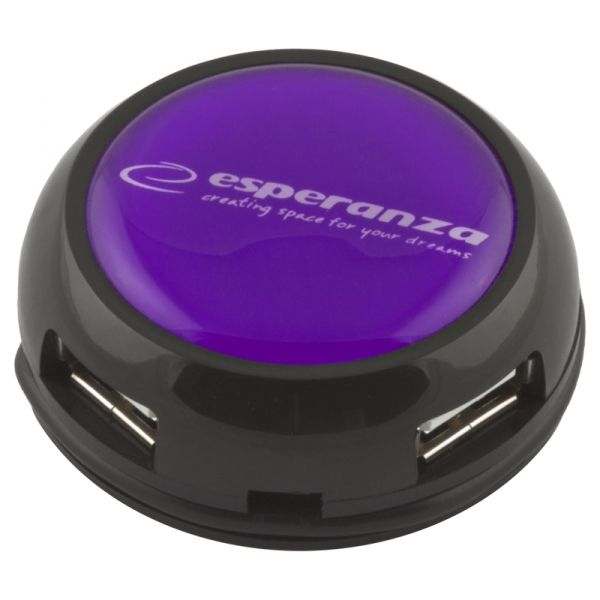 es272f usb 2.0 hub 4 porty yoyo fioletowy