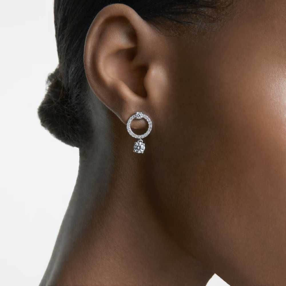 Kolczyki Swarovski - Attract Circle, Silver