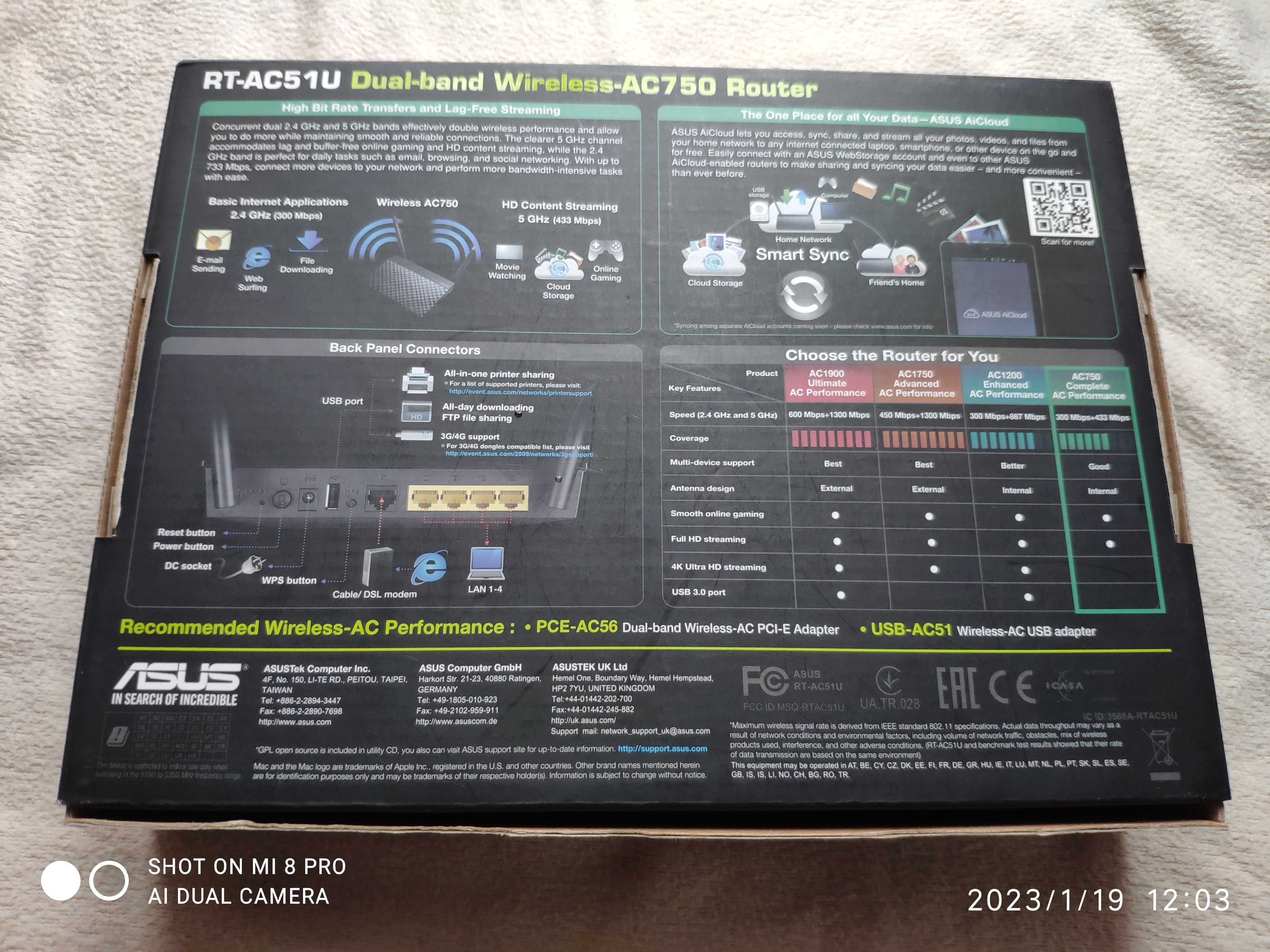 Router Asus RT-AC51U - Dwu-zakresowy, Stan doskonały