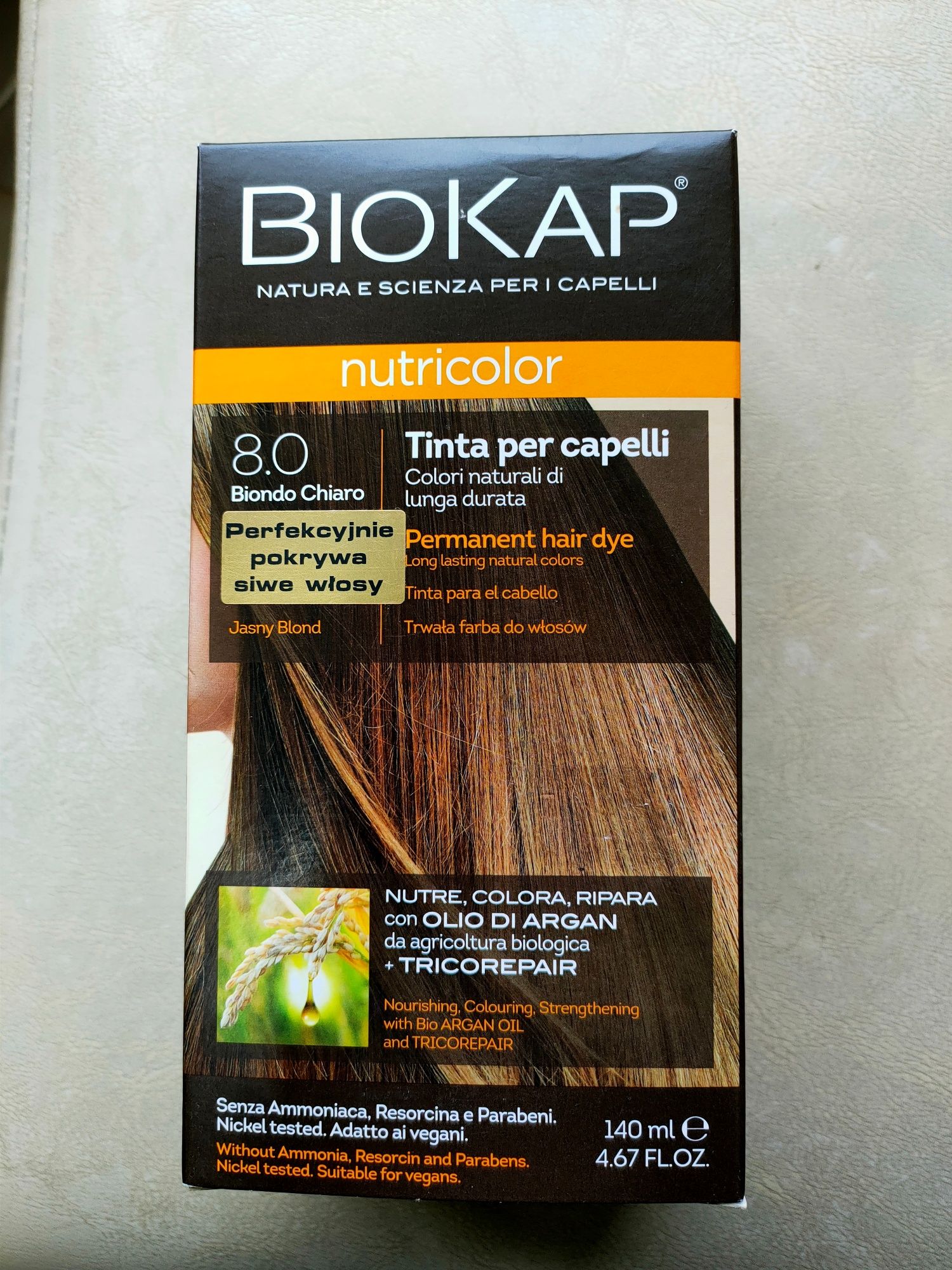 Farba do włosów BioKap nr.8.0