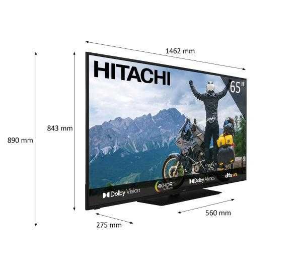 **HIT**Telewizor LED 65'' Hitachi 65HK5300 4K*HDR*Smart*HDMI 2.1*Wi-FI