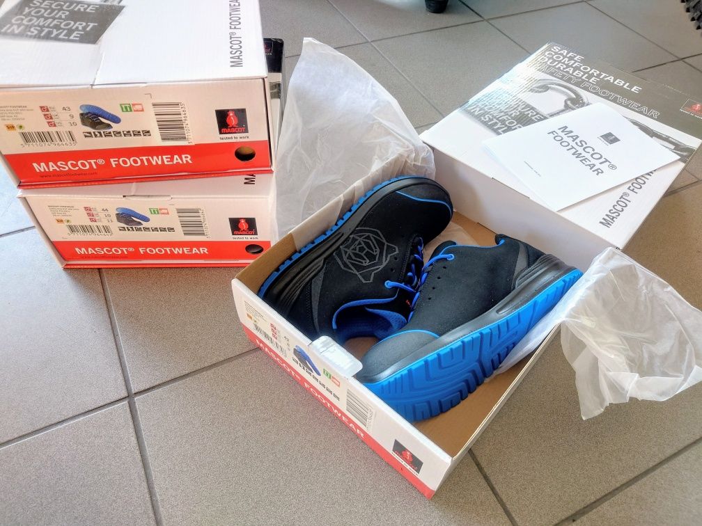 Lekkie Buty Robocze r.43 MASCOT z podnoskiem Półbuty BHP Ochronne S1P