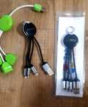 Kabel ładujący podświetlany czarny