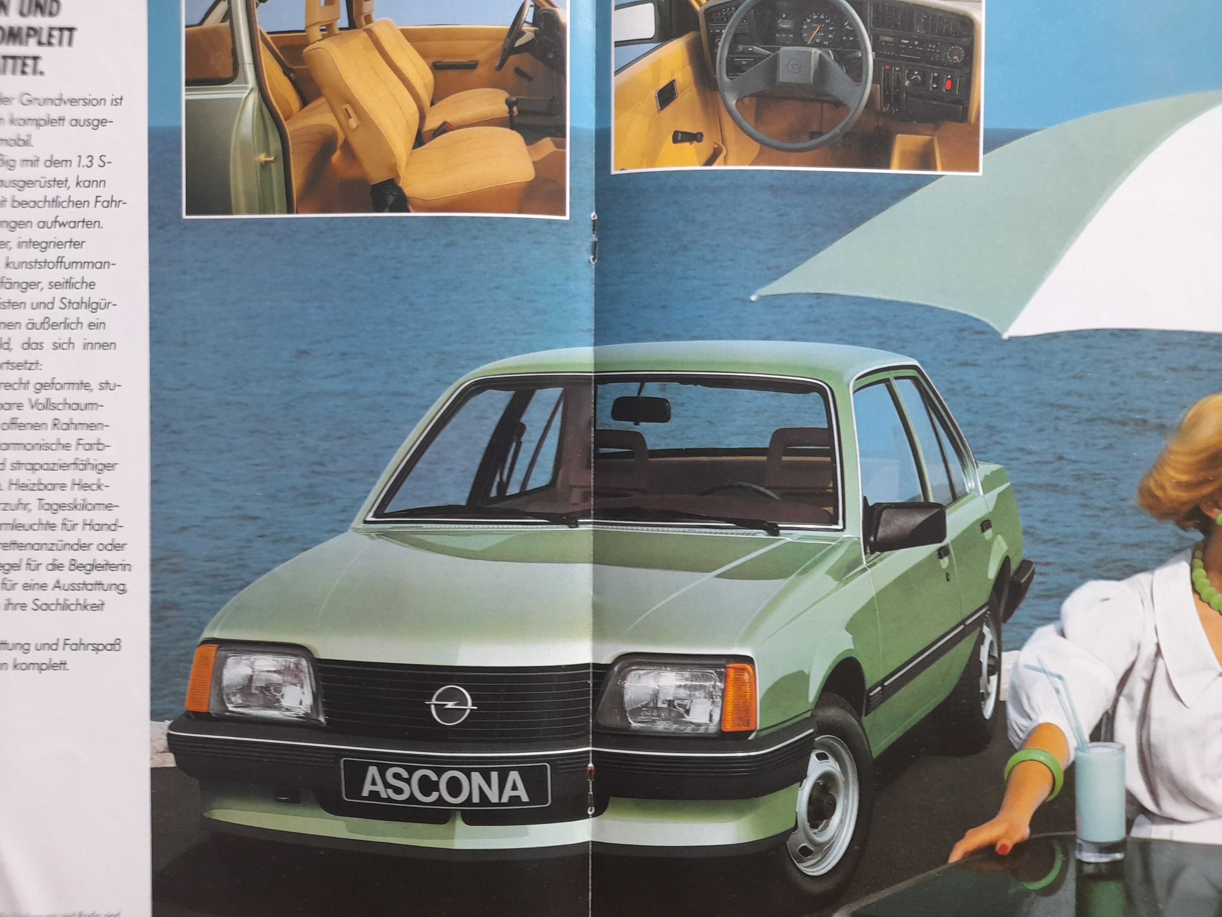 OPEL Ascona 1.3, 1.6, 1.8, 1.6 D język niemiecki rok 1983