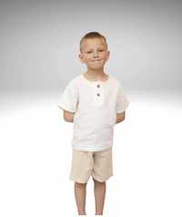 Біла дитяча футболка, шорти+футболка, літній одяг для дітей