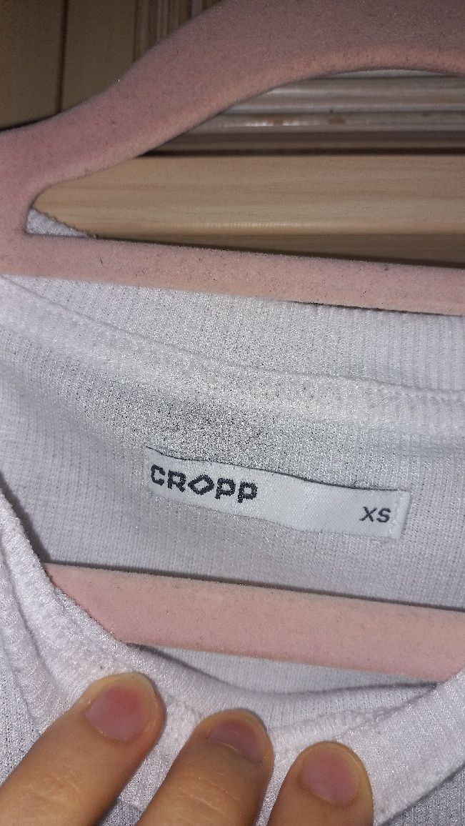 biały top xs/s cropp