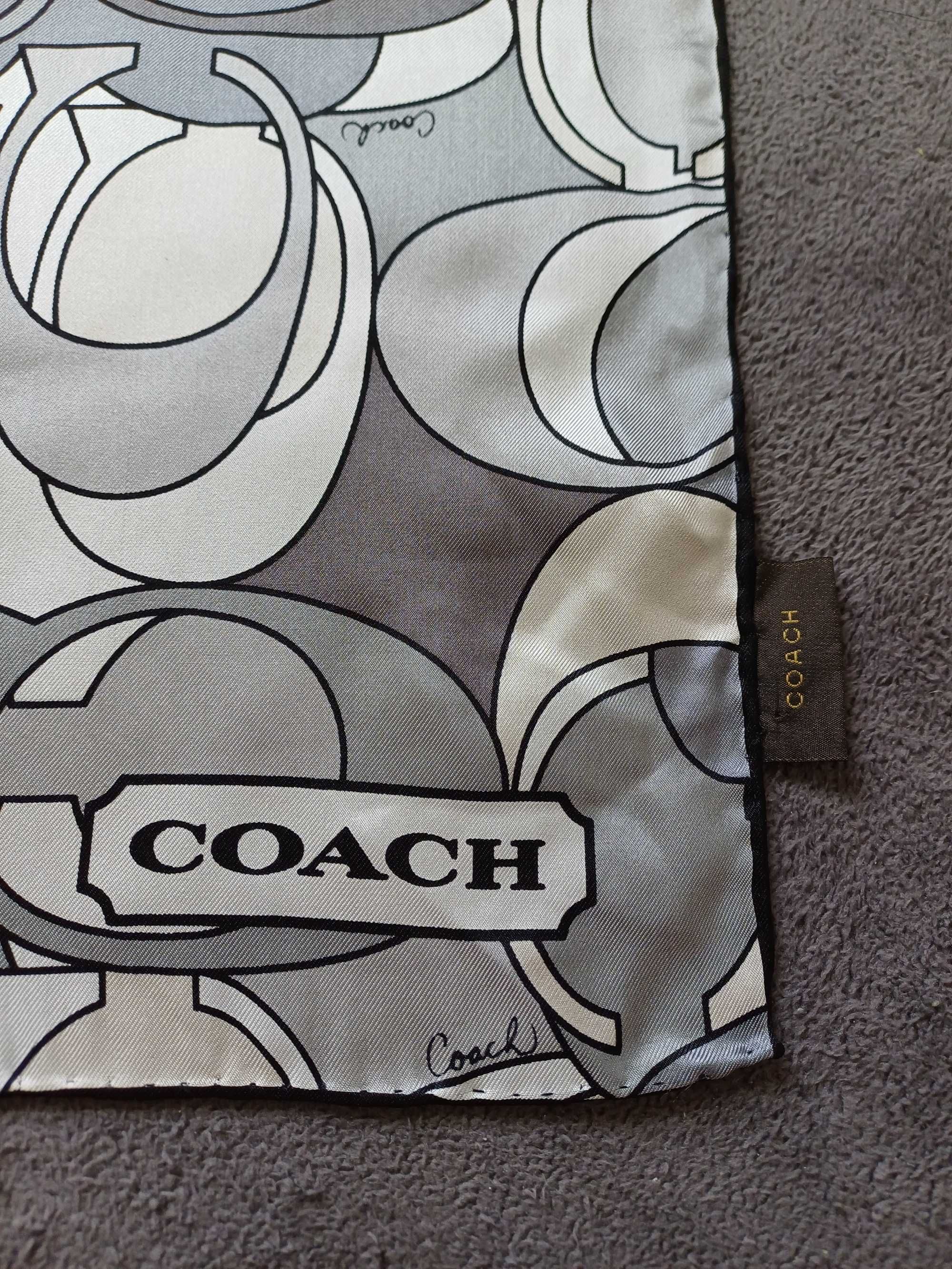 Coach jedwabna chusta monogram
