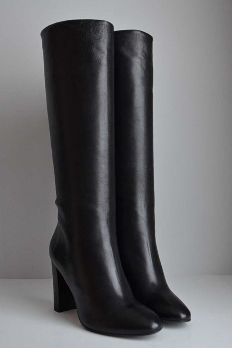 BEZ SZWÓW wsuwane WYGODNE całe z NATURALNEJ SKÓRY kozaki The Seller 40