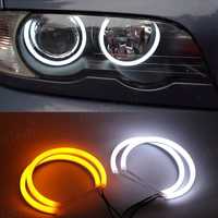 Led angel eyes aneis para farois ópticas bmw e46 serie 3