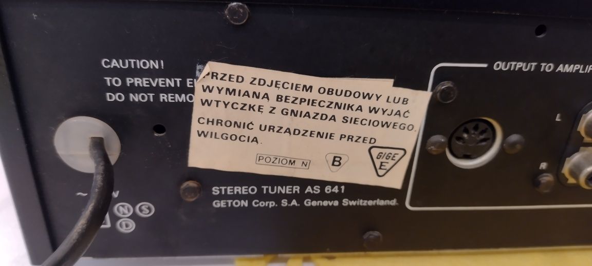 Zestaw Tuner UNITRA AS 641 Geton MDS deck 4421