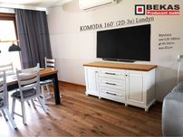 Biała Komoda LOFT 120` Blat Dąb Naturalny Lakierowany Producent BEKAS