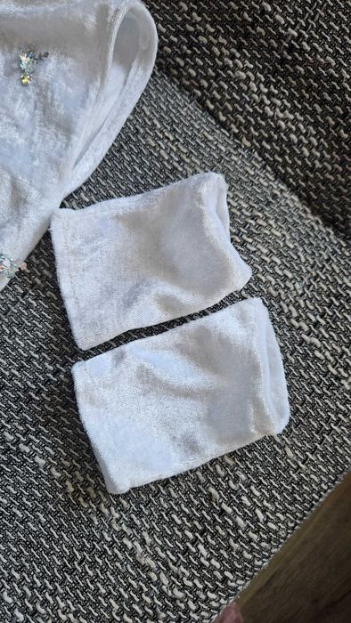 Strój śnieżynki,  kostum zimy, winter, sukienka biała 122