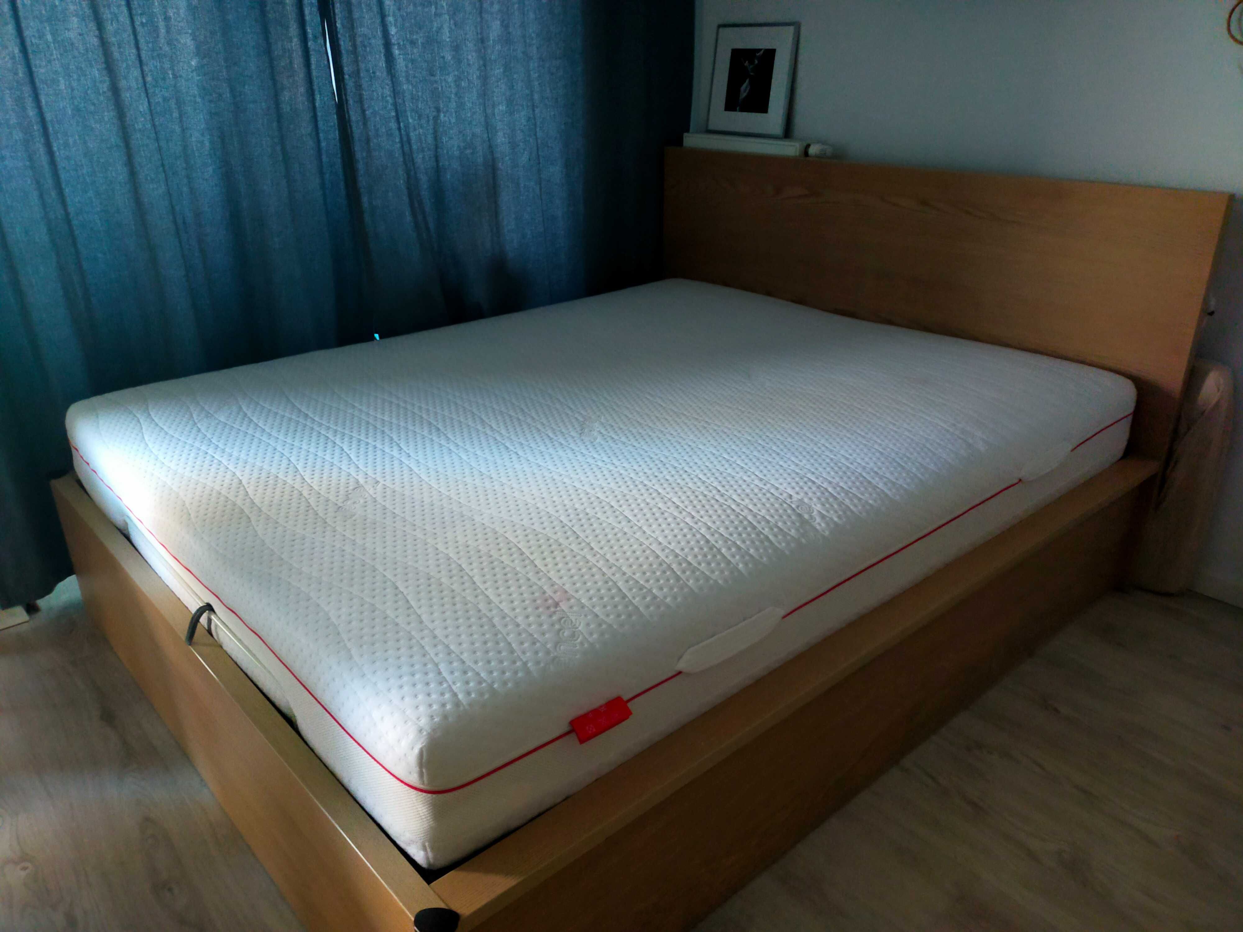 Łóżko Malm z pojemnikiem 160x200 +materac Janpol