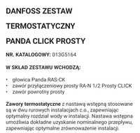 Danfoss panda click prosty - zestaw termostatyczny