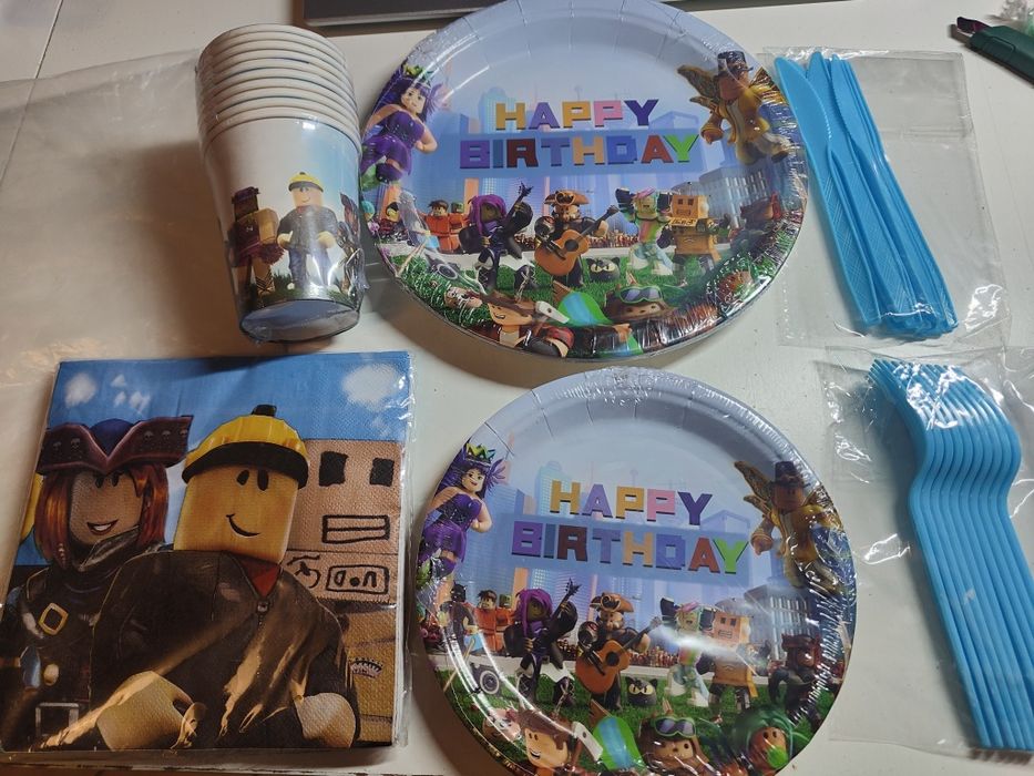 Zestaw urodzinowy dekoracje urodzinowe Roblox  N672