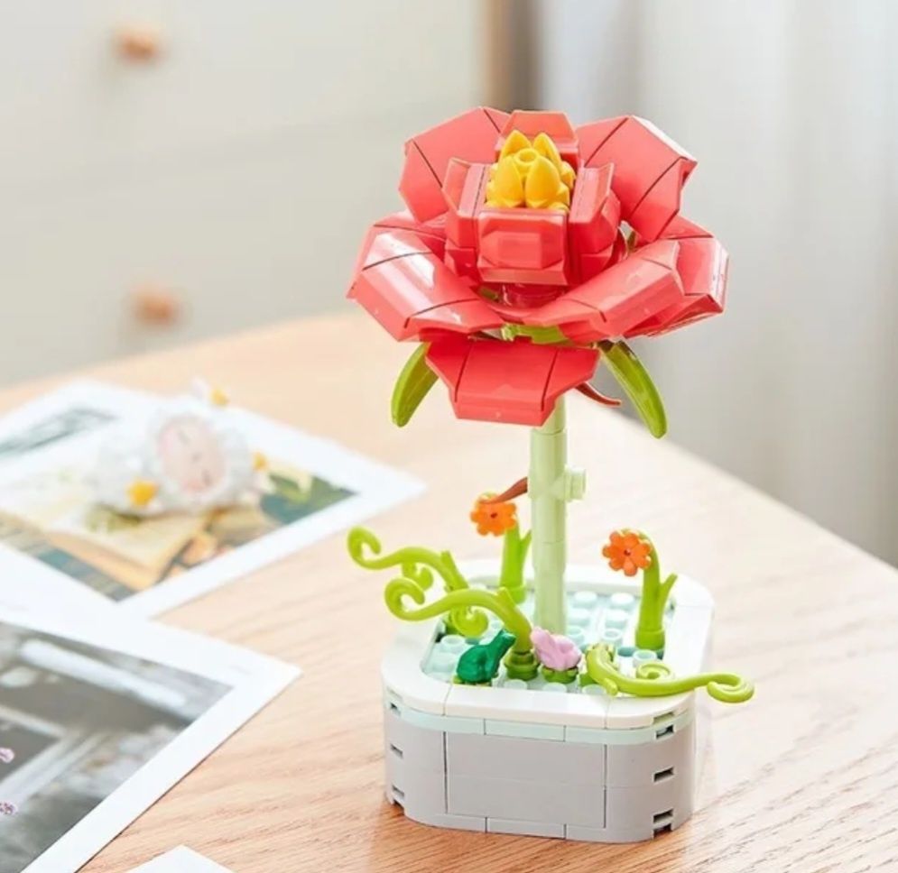 Klocki lego kwiatki 3D Niepowtarzalne Wzór 2024