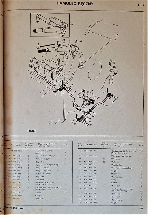 Ursus MF 255 katalog części zamiennych