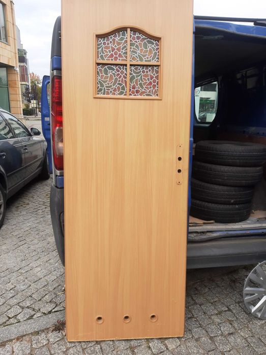 Drzwi  prawe, łazienkowe  beżowe olcha 70 cm