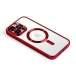 Etui Plecki do Iphone 13/14/15 Plus Pro Max Magnetyczne Czerwony Case