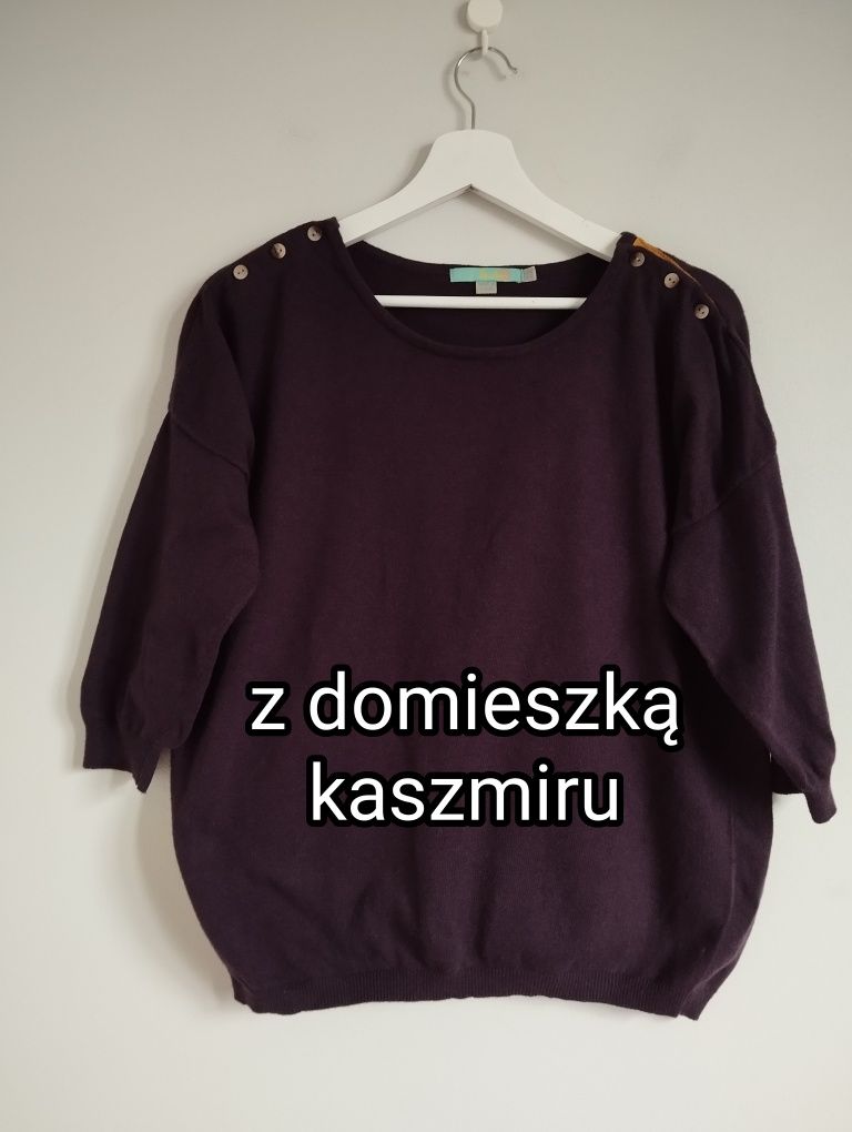 Bluzka dzianinowa/ sweter z domieszką kaszmiru r. 14 XL Boden