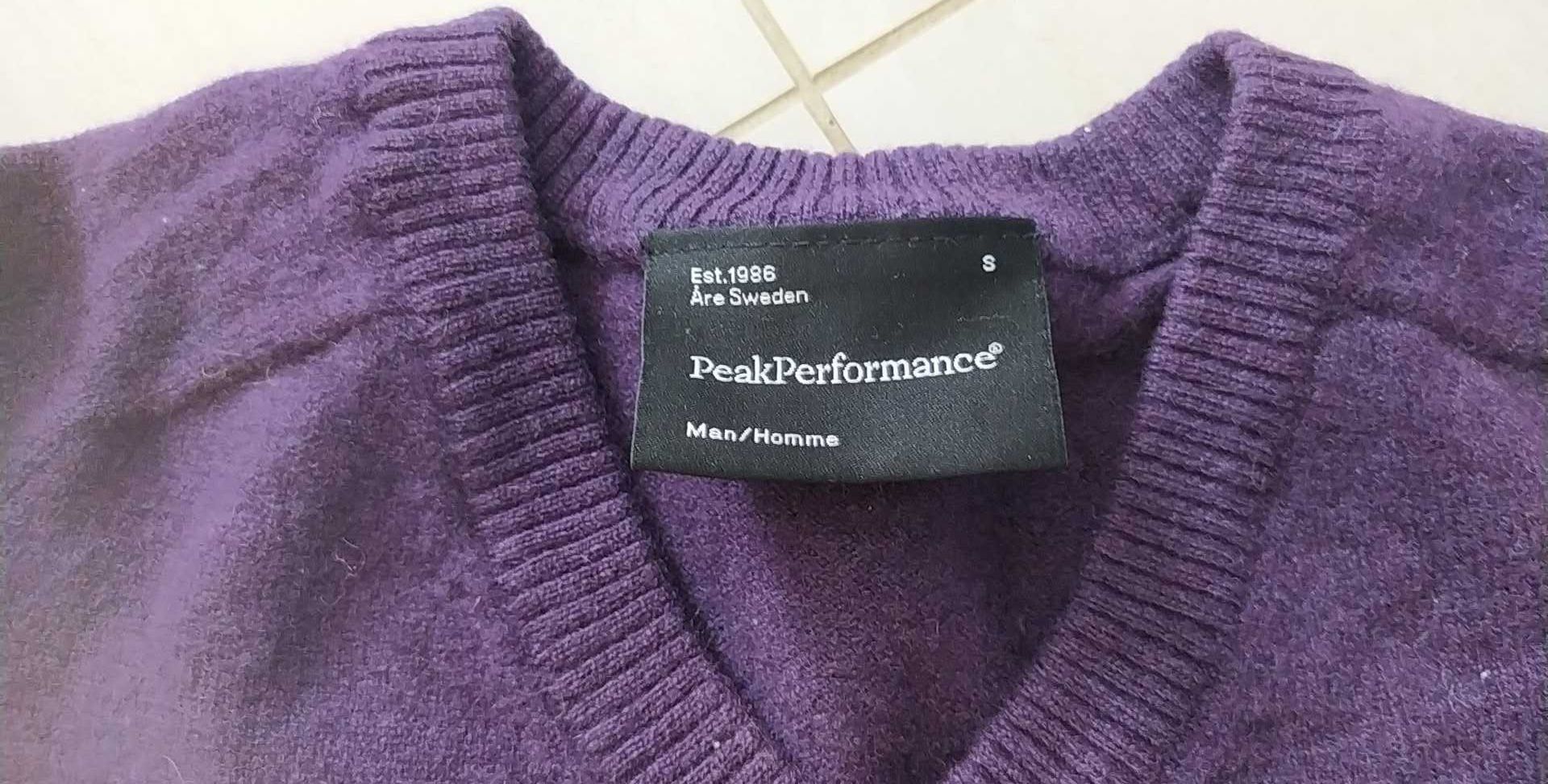 Sweter Peak Performance 100% wełna rozmiar S